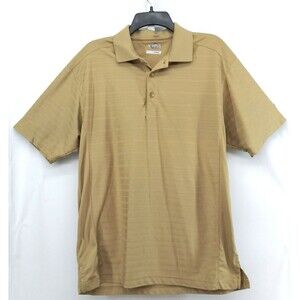 Aureus Shirt Men's Large Tan Short Sleeve TechniCool Polo